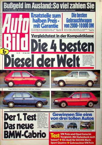Deckblatt Auto Bild (22/1986)